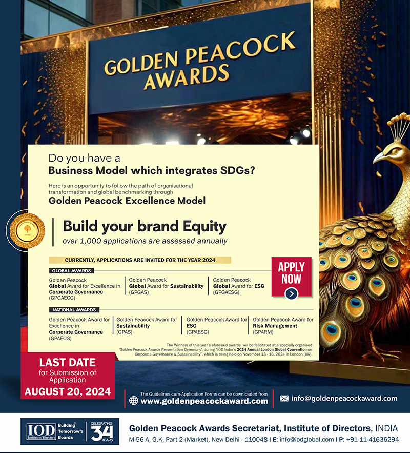 Upcoming Golden Peacock Awards